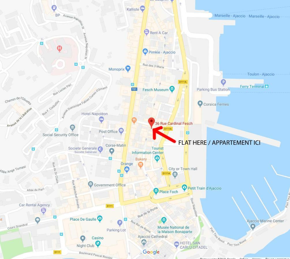 **** Very Central Ajaccio 36 Rue Fesch, Cosy Flat In City Center Pedestrian Street, Up To 4 People **** Екстер'єр фото